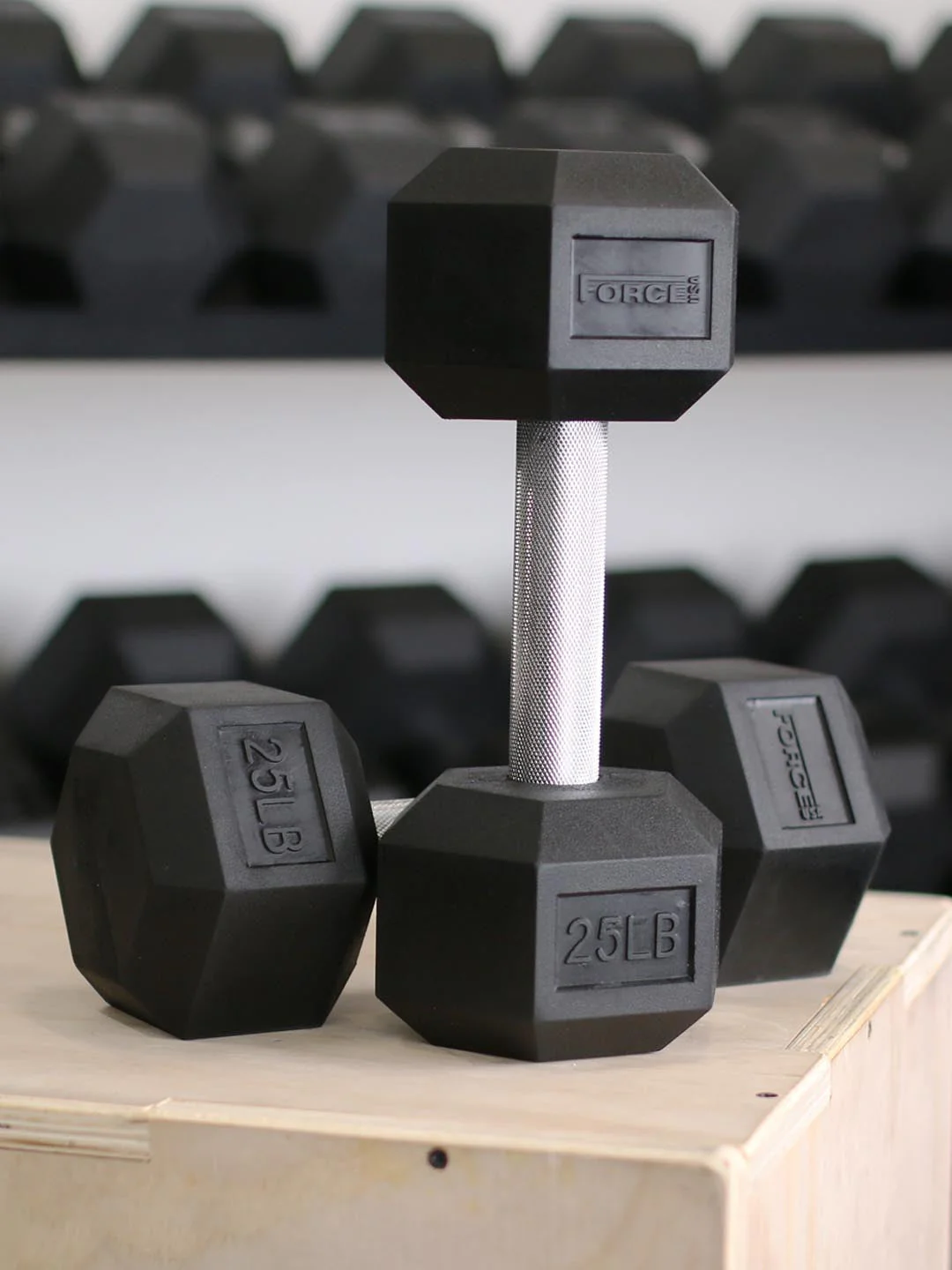 Force USA Rubber Hex Dumbbells - Image 4