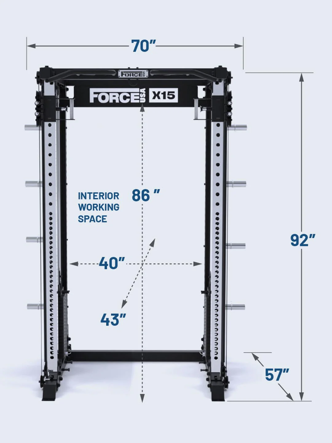 X15 Pro Functional Trainer Half Rack - Image 14